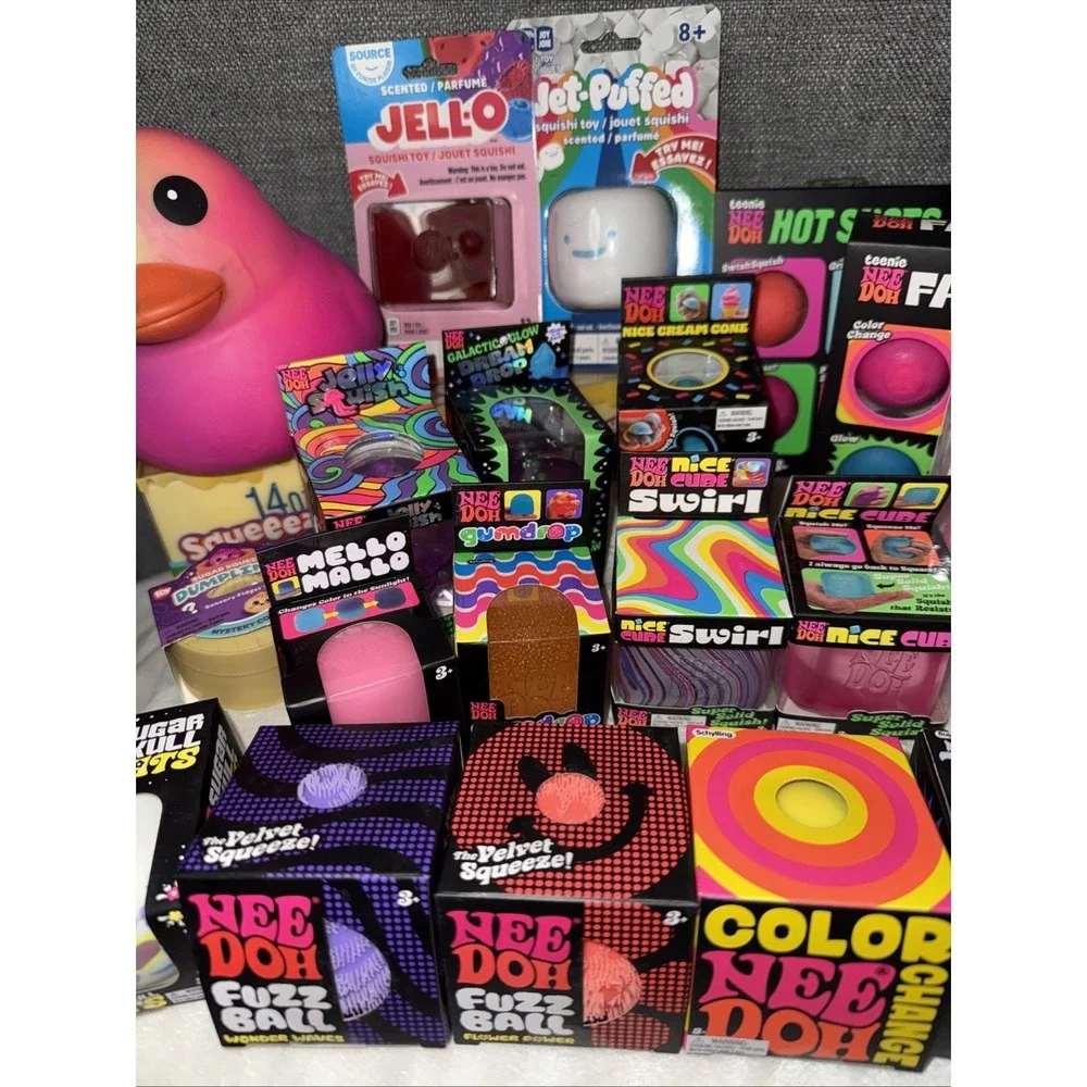 Schylling NeeDoh Lot of 15 & 5 Other Squish. All Brand New. Authentic NeeDoh